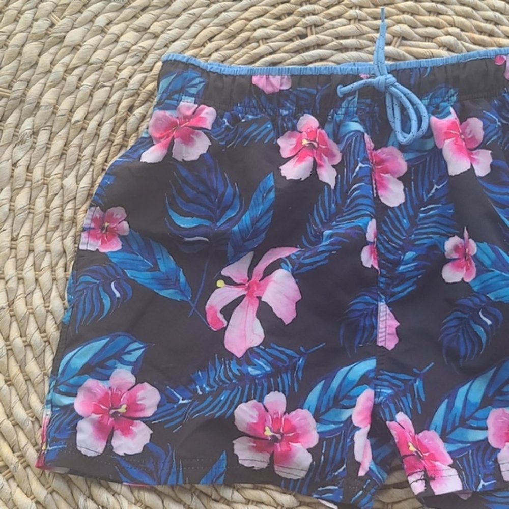 Ocean Pacific Board Short - "Black Floral"